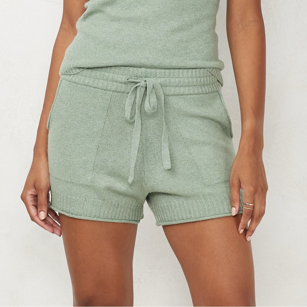 Lauren Conrad Knit Lounge Shorts Sage Green Size Medium